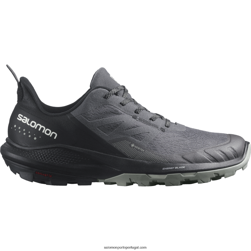 Salomon sapatos de caminhada masculinos - outpulse gore-tex 04D6V844 ímã/preto/ferro forjado