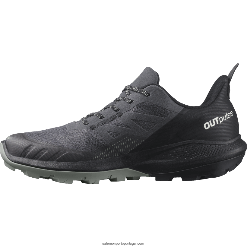 Salomon sapatos de caminhada masculinos - outpulse gore-tex 04D6V844 ímã/preto/ferro forjado