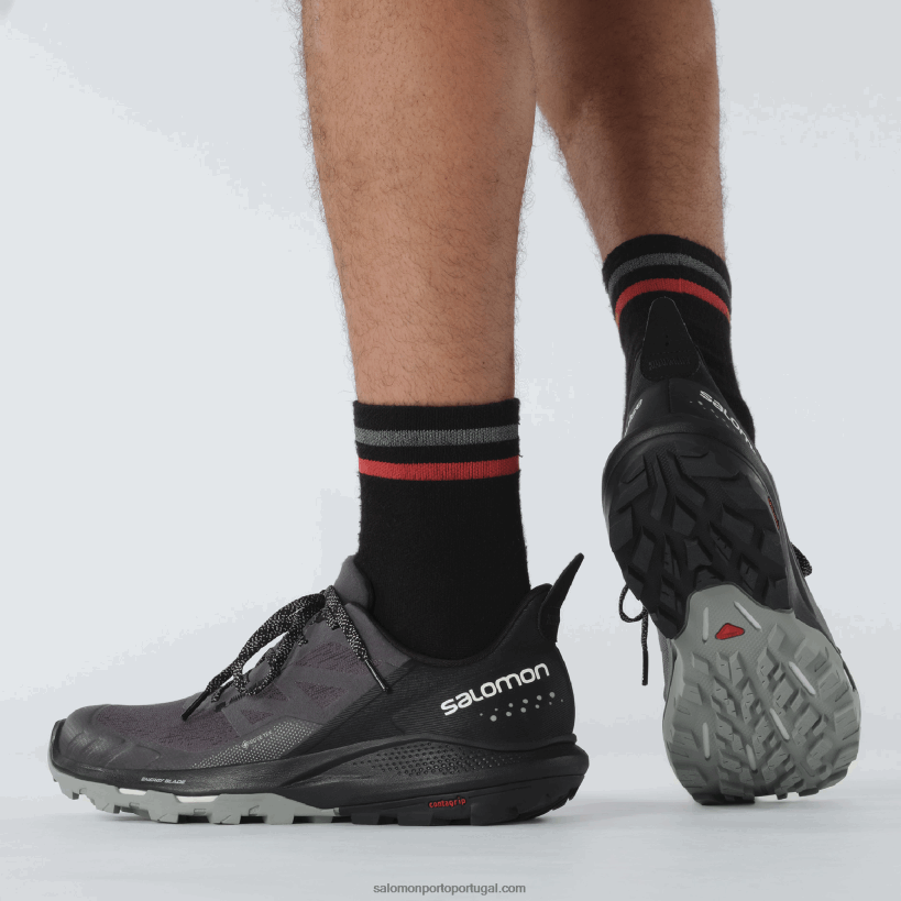 Salomon sapatos de caminhada masculinos - outpulse gore-tex 04D6V844 ímã/preto/ferro forjado