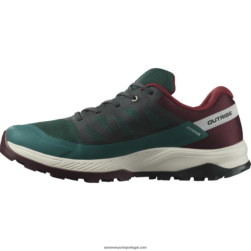 Salomon sapatos de caminhada masculinos - outrise clima à prova d'água 04D6V855 pinho ponderosa/chocolate amargo/gelo de baunilha