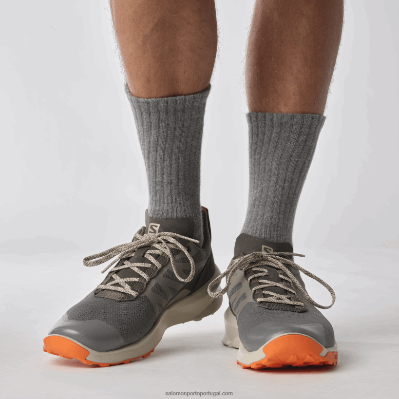 Salomon sapatos de caminhada masculinos - patrulha 04D6V848 estanho/cinza pena/íbis escarlate