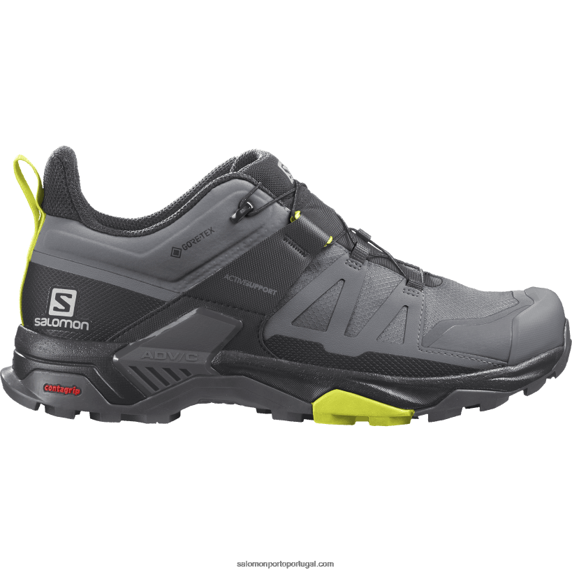 Salomon sapatos de caminhada masculinos - x ultra 4 gore-tex 04D6V814 sombra tranquila/preto/prímula