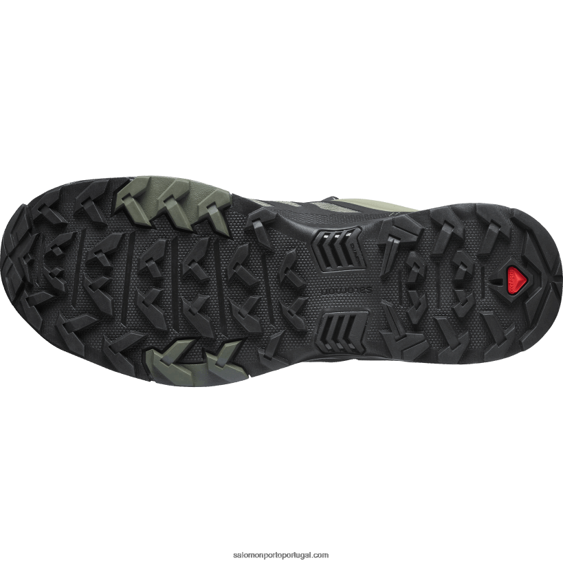 Salomon sapatos de caminhada masculinos - x ultra 4 gore-tex 04D6V816 líquen profundo verde/preto/noite oliva