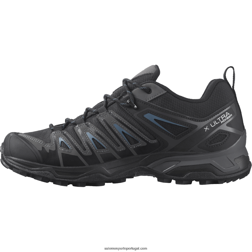 Salomon sapatos de caminhada masculinos - x ultra pioneiro clima à prova d'água 04D6V838 preto/ímã/bluesteel