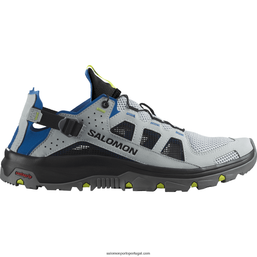 Salomon sapatos de água para homem - techamphibian 5 04D6V81 pérola azul/lapis azul/amarelo de segurança