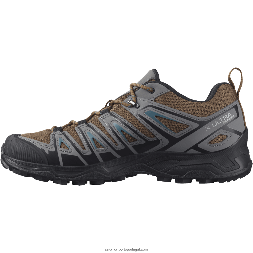 Salomon tênis de caminhada masculino - x ultra pioneiro aero 04D6V820 toffee/sombra tranquila/azul pato selvagem