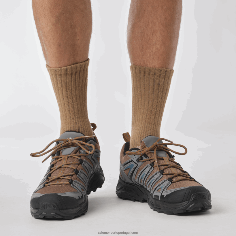 Salomon tênis de caminhada masculino - x ultra pioneiro aero 04D6V820 toffee/sombra tranquila/azul pato selvagem