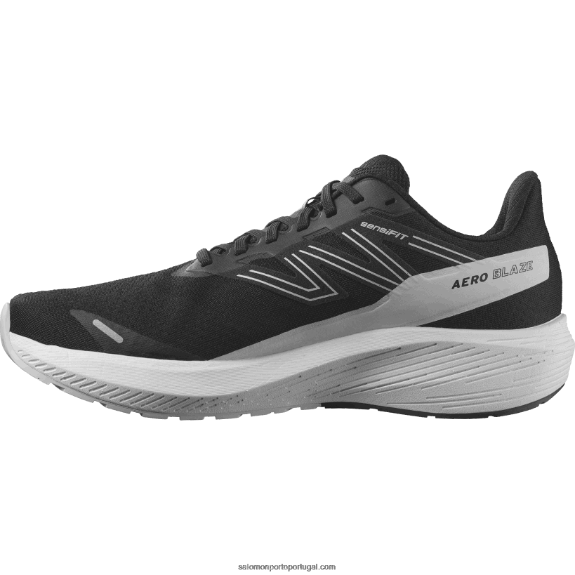Salomon tênis de corrida masculino - aero blaze 04D6V81067 rocha negra/branca/lunar