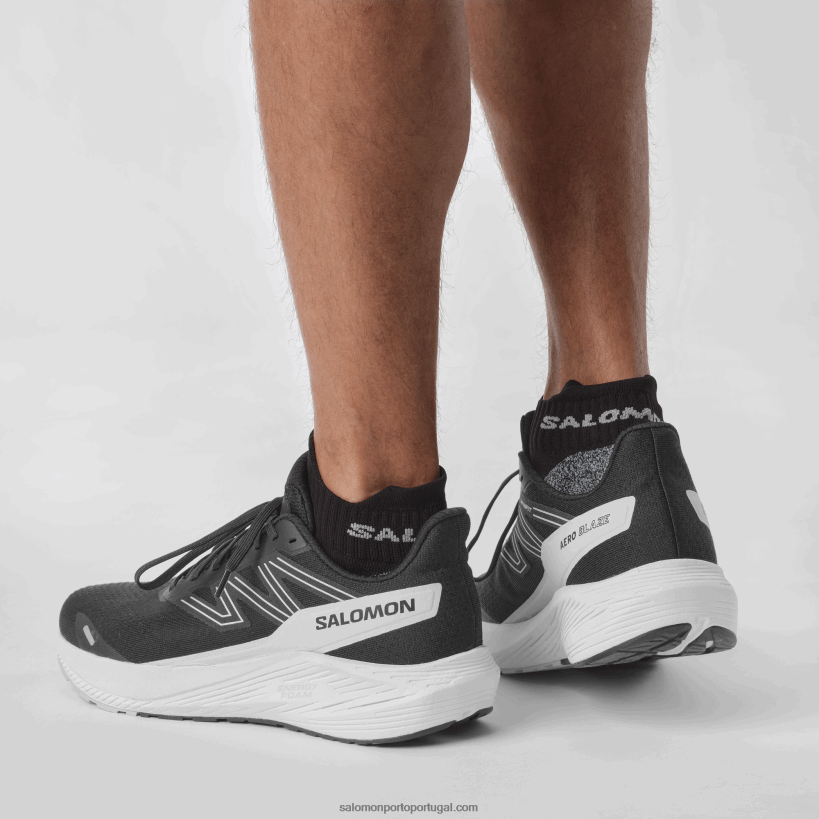 Salomon tênis de corrida masculino - aero blaze 04D6V81067 rocha negra/branca/lunar