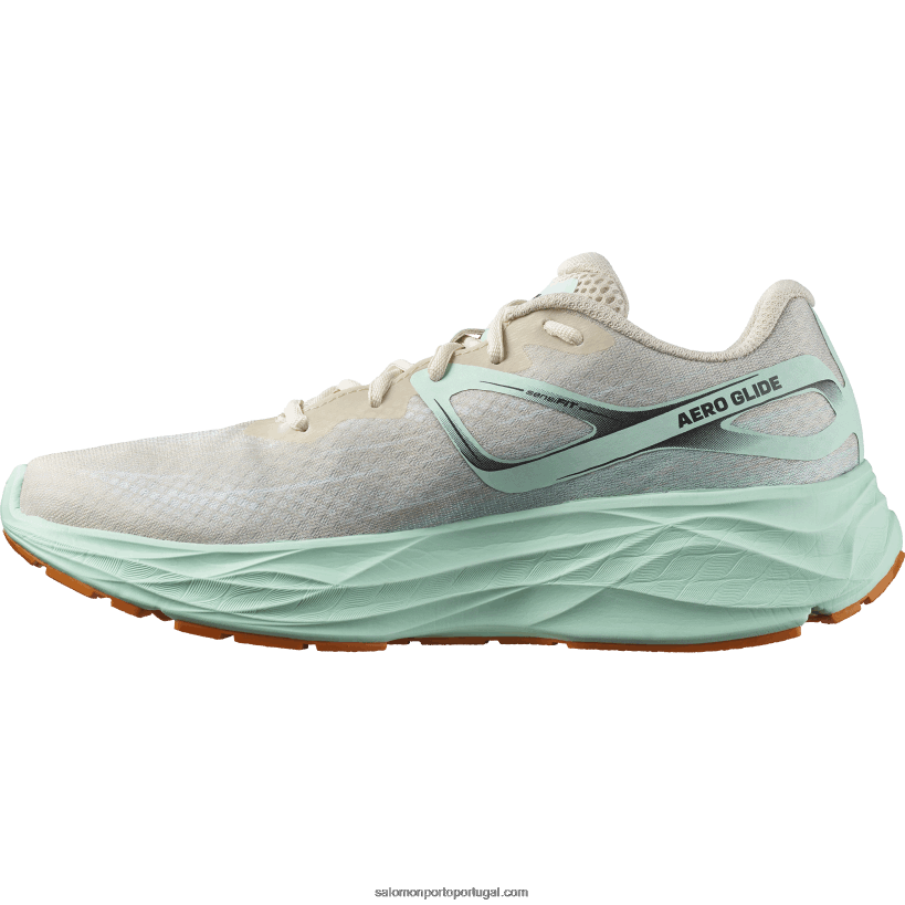 Salomon tênis de corrida masculino - aero glide 04D6V81066 areia branqueada/mandioca/pimenta laranja