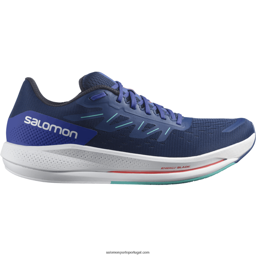 Salomon tênis de corrida masculino - spectur 04D6V81076 azul imobiliário/azul deslumbrante/folha de menta