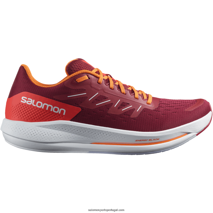 Salomon tênis de corrida masculino - spectur 04D6V81077 ciclismo vermelho/laranja vibrante/urze roxo
