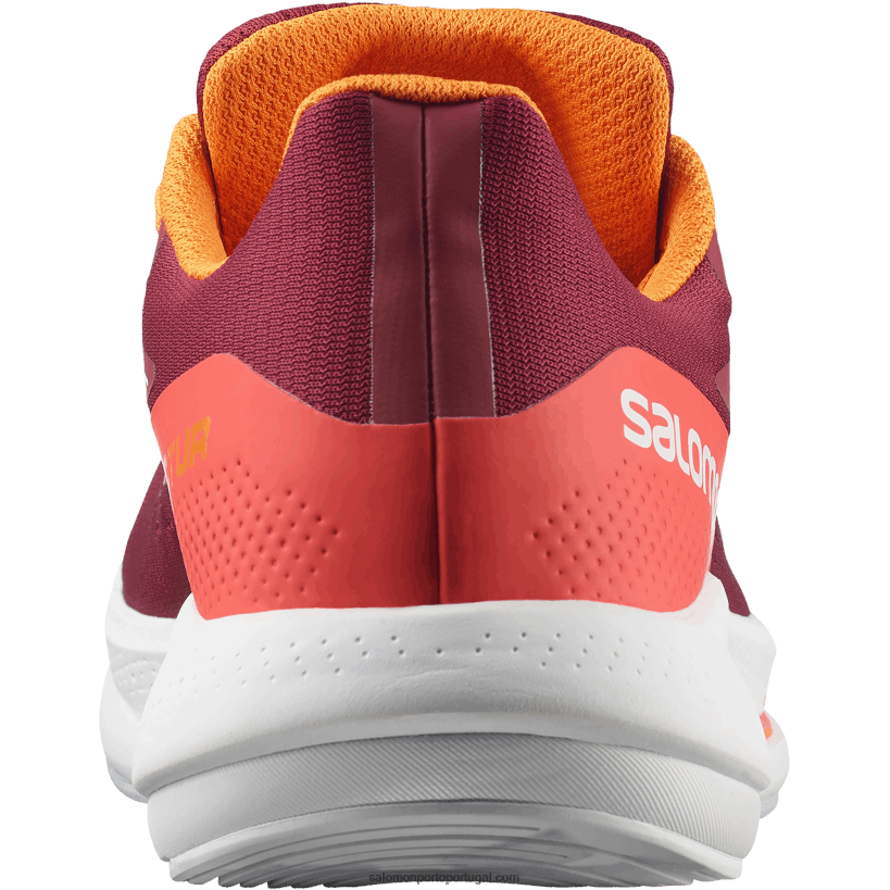 Salomon tênis de corrida masculino - spectur 04D6V81077 ciclismo vermelho/laranja vibrante/urze roxo