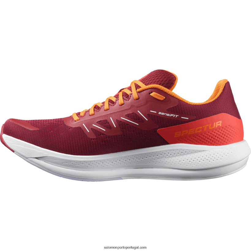 Salomon tênis de corrida masculino - spectur 04D6V81077 ciclismo vermelho/laranja vibrante/urze roxo