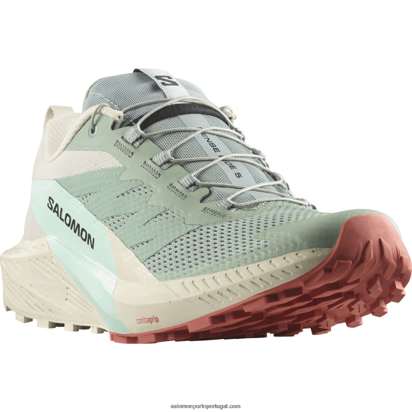 Salomon Tênis de corrida masculino - Sense Ride 5 04D6V81433 nenúfar/dia chuvoso/água branqueada