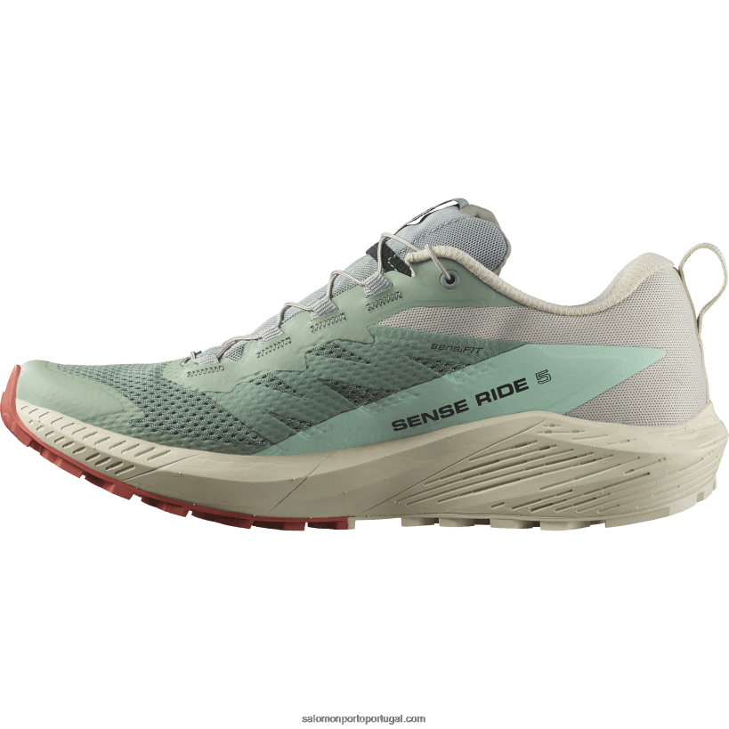 Salomon Tênis de corrida masculino - Sense Ride 5 04D6V81433 nenúfar/dia chuvoso/água branqueada