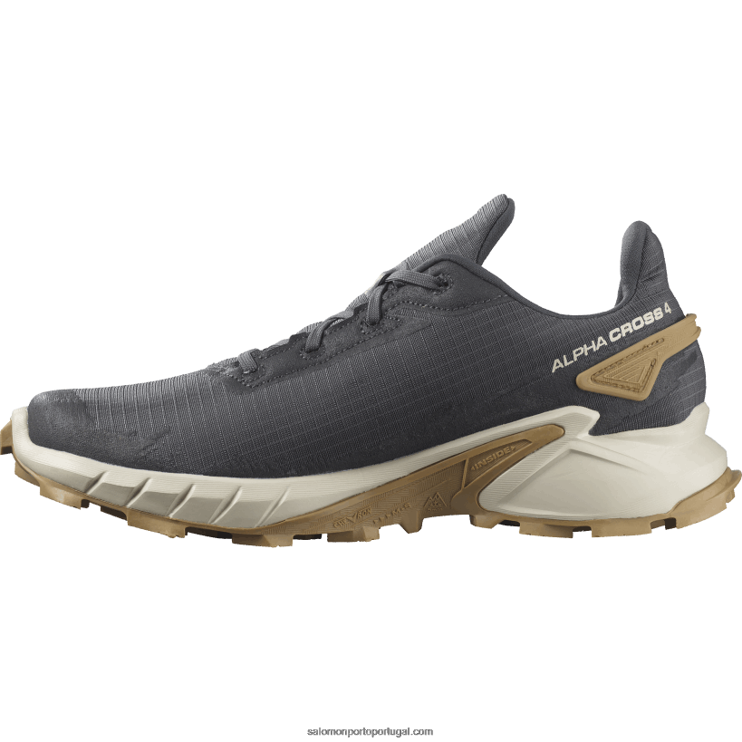 Salomon tênis de corrida masculino - alphacross 4 04D6V81483 ébano/dia chuvoso/fantasma