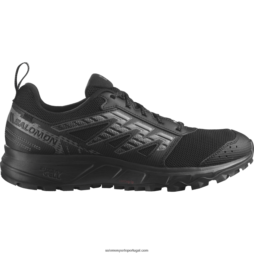 Salomon tênis de corrida masculino - andar 04D6V81486 preto/estanho/cinza geada