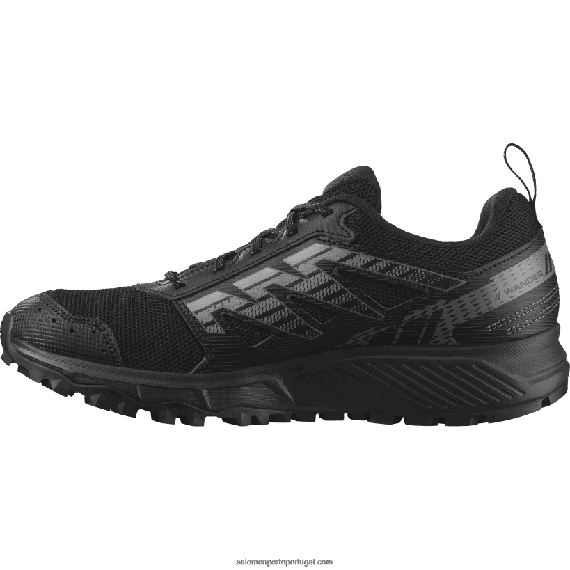 Salomon tênis de corrida masculino - andar 04D6V81486 preto/estanho/cinza geada