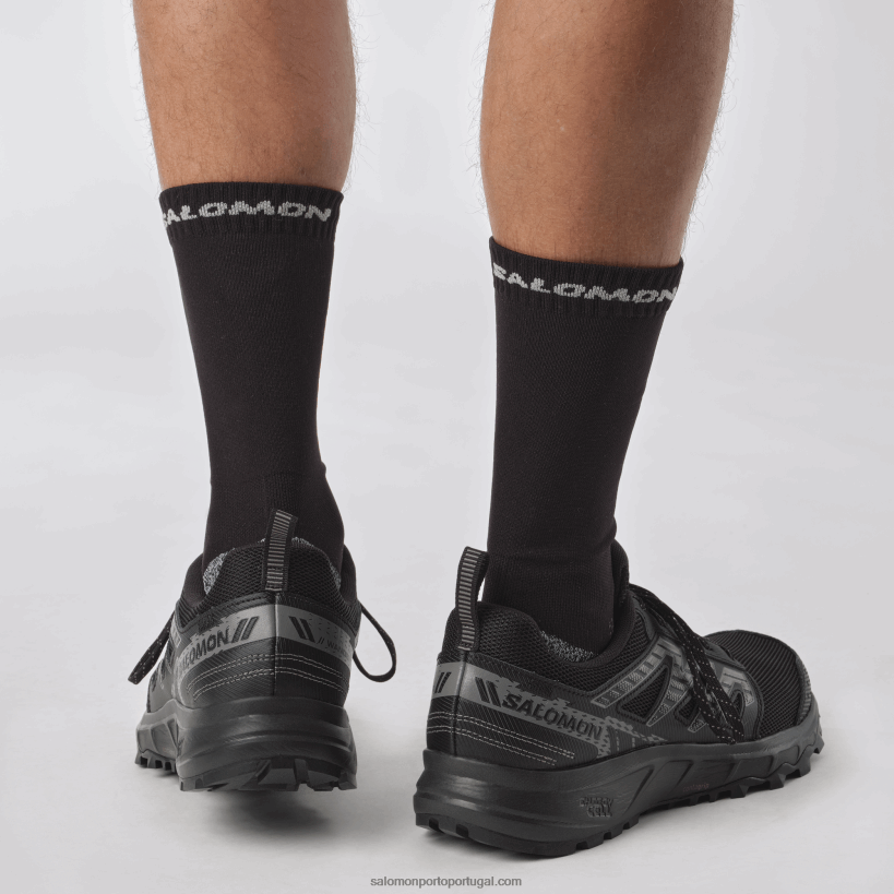 Salomon tênis de corrida masculino - andar 04D6V81486 preto/estanho/cinza geada