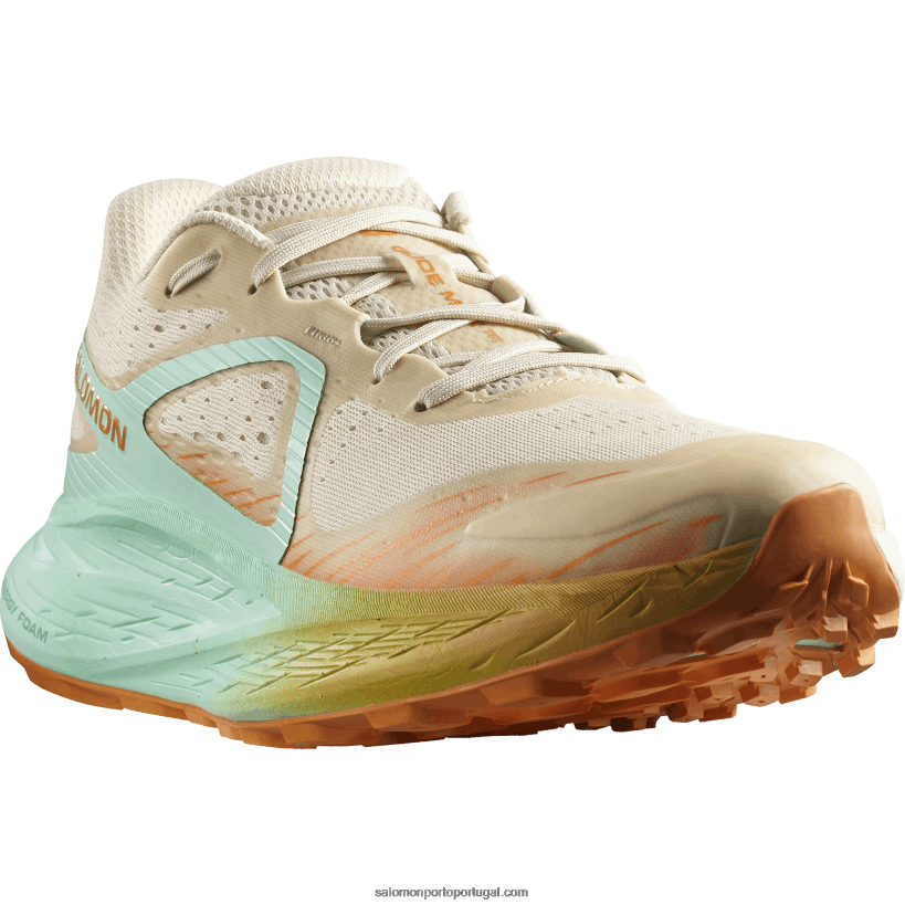 Salomon tênis de corrida masculino - glide max tr 04D6V81446 areia branqueada/mandioca/pimenta laranja