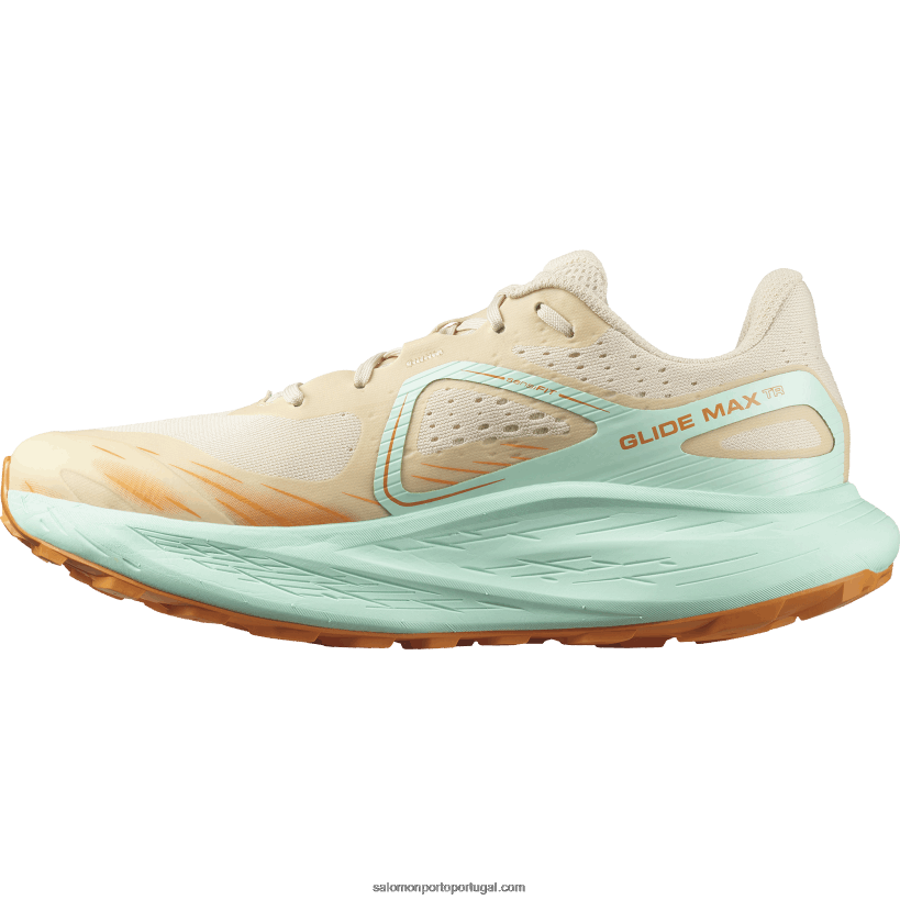 Salomon tênis de corrida masculino - glide max tr 04D6V81446 areia branqueada/mandioca/pimenta laranja