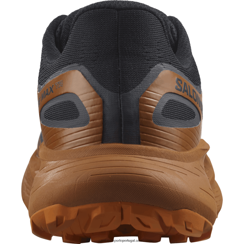 Salomon tênis de corrida masculino - glide max tr 04D6V81447 safira escura/amêndoa de açúcar/pimenta laranja