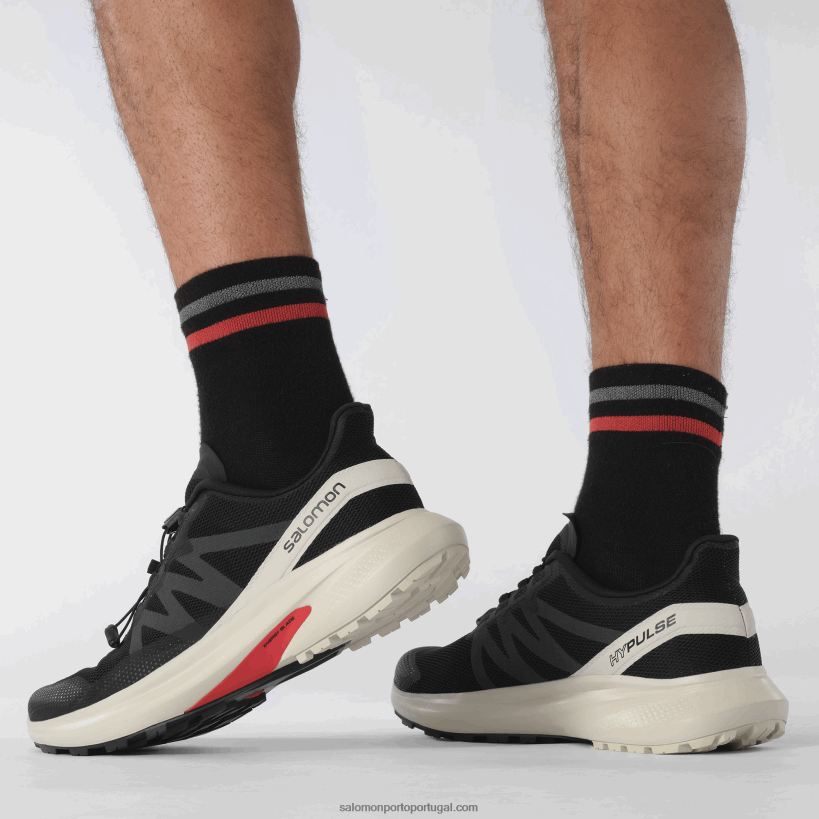 Salomon tênis de corrida masculino - hypulse 04D6V81485 dia preto/chuvoso