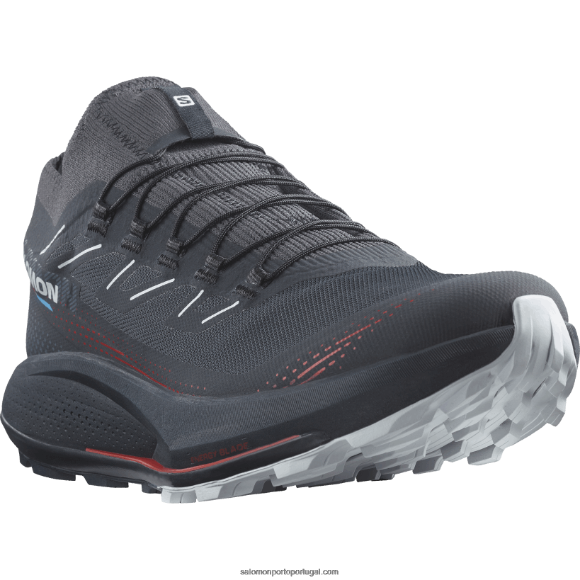 Salomon tênis de corrida masculino - pulsar trail pro 2 04D6V81436 carbono/vermelho ardente/gelo ártico