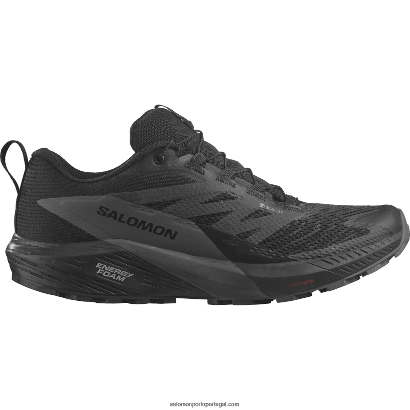 Salomon tênis de corrida masculino - sense ride 5 gore-tex 04D6V81444 preto/ímã
