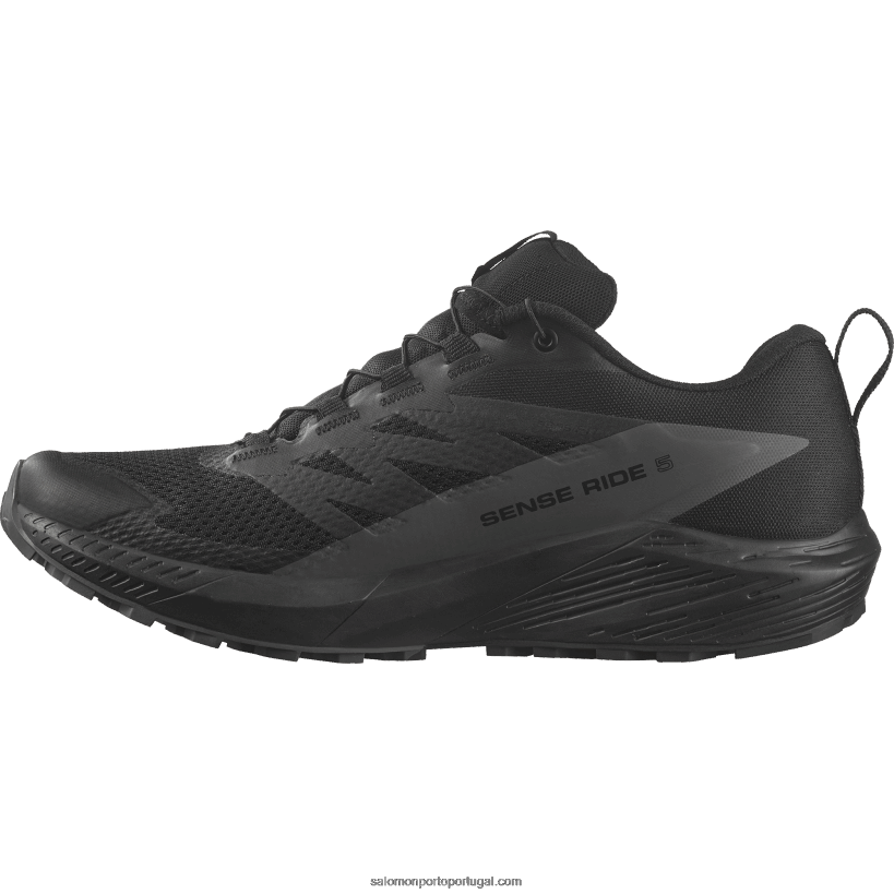 Salomon tênis de corrida masculino - sense ride 5 gore-tex 04D6V81444 preto/ímã