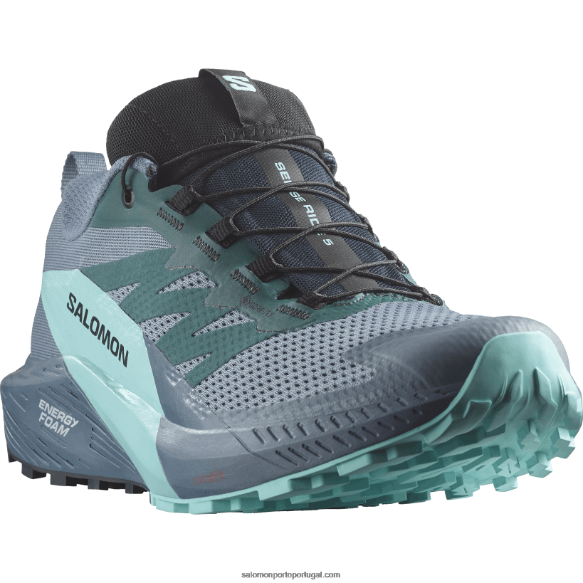 Salomon tênis de corrida masculino - sense ride 5 gore-tex 04D6V81445 carbono/radiância azul/azul china