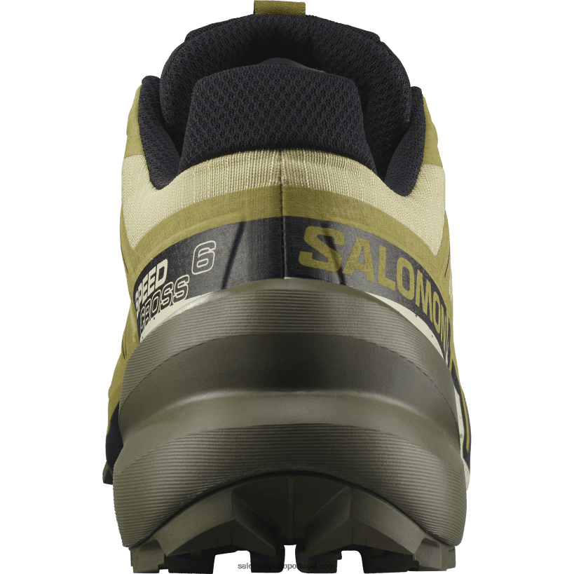 Salomon tênis de corrida masculino - speedcross 6 04D6V81450 alho-poró verde/preto/areia branqueada