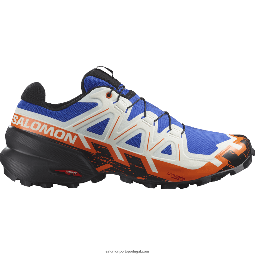 Salomon tênis de corrida masculino - speedcross 6 04D6V81456 lápis azul/preto/íbis escarlate
