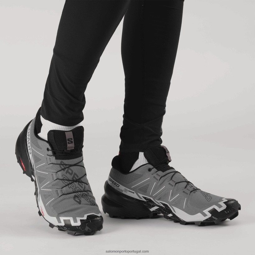 Salomon tênis de corrida masculino - speedcross 6 largo 04D6V81470 sombra tranquila/preto/azul pérola