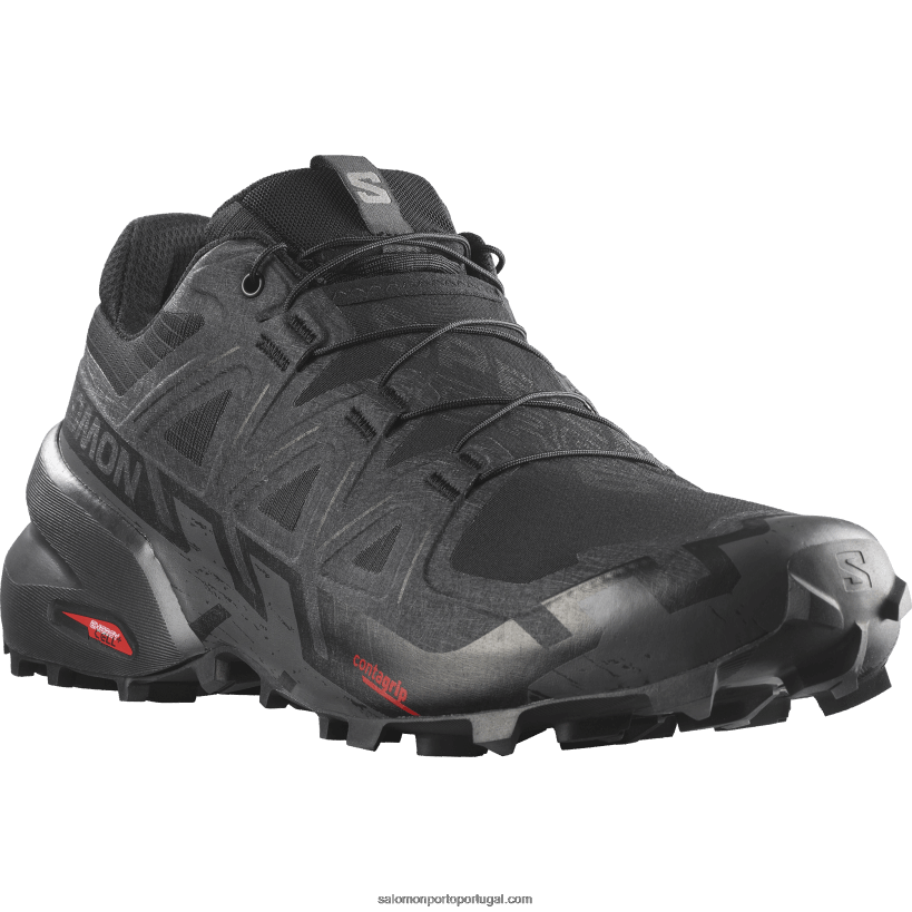 Salomon tênis de corrida masculino - speedcross 6 largo 04D6V81471 preto/fantasma