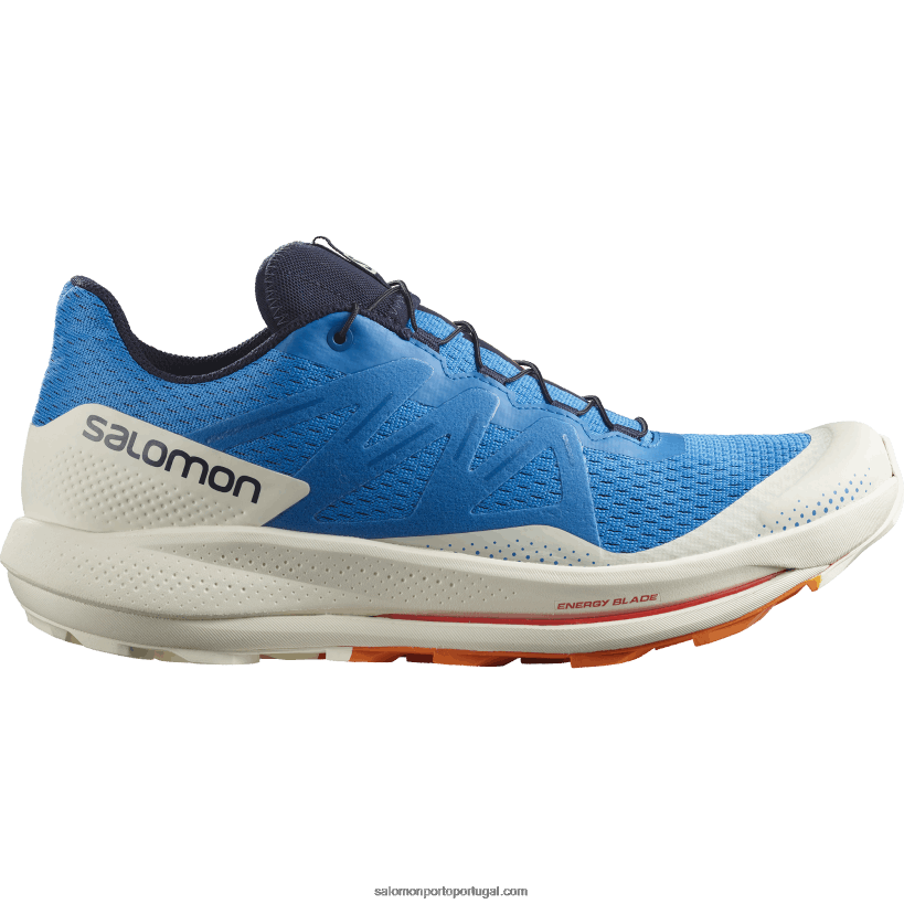 Salomon tênis de corrida masculino - trilha pulsar 04D6V81458 bandeirola índigo/gelo de baunilha/laranja vibrante