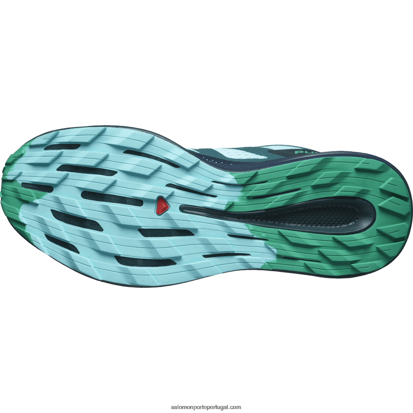 Salomon tênis de corrida masculino - trilha pulsar 04D6V81460 brilho azul/carbono/esmeralda