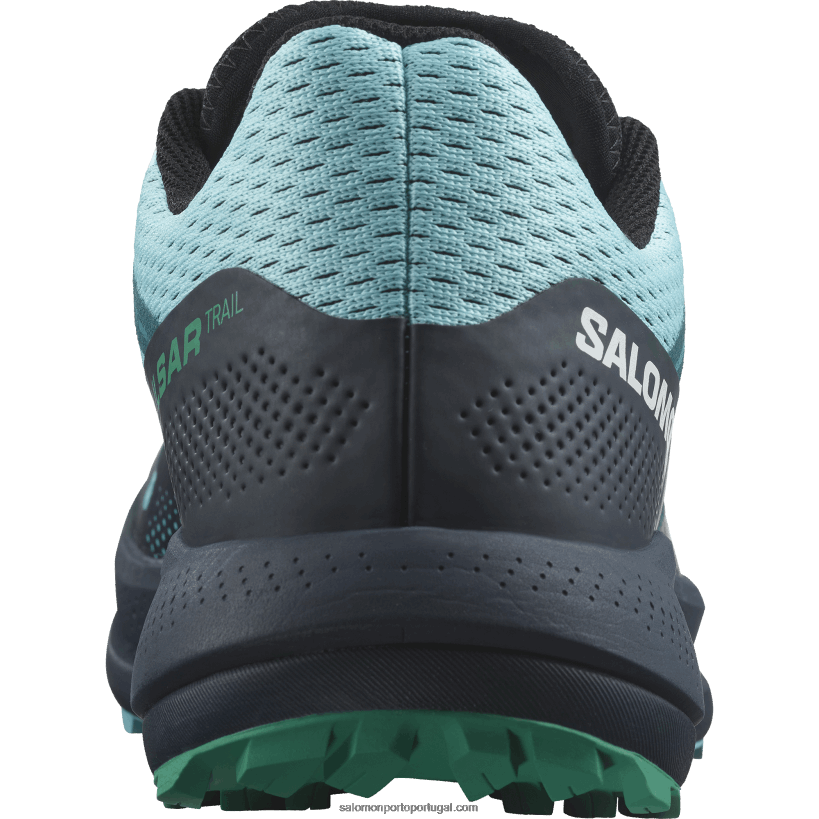 Salomon tênis de corrida masculino - trilha pulsar 04D6V81460 brilho azul/carbono/esmeralda