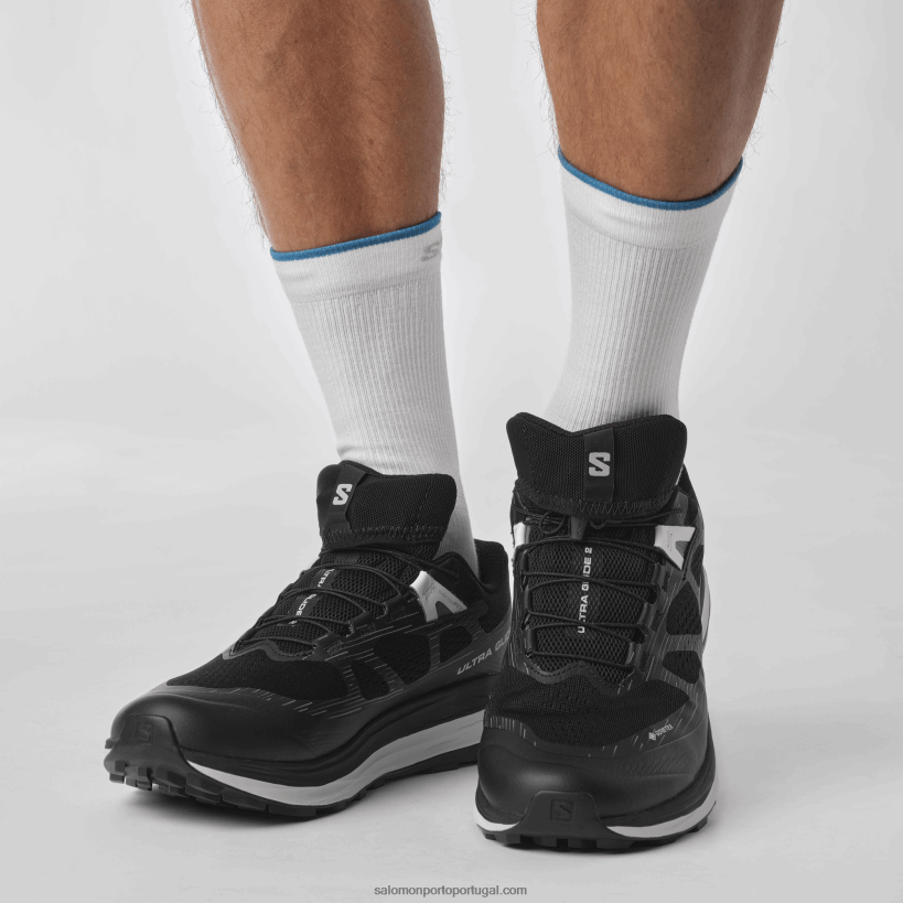 Salomon tênis de corrida masculino - ultra glide 2 gore-tex 04D6V81443 preto/rocha lunar/branco