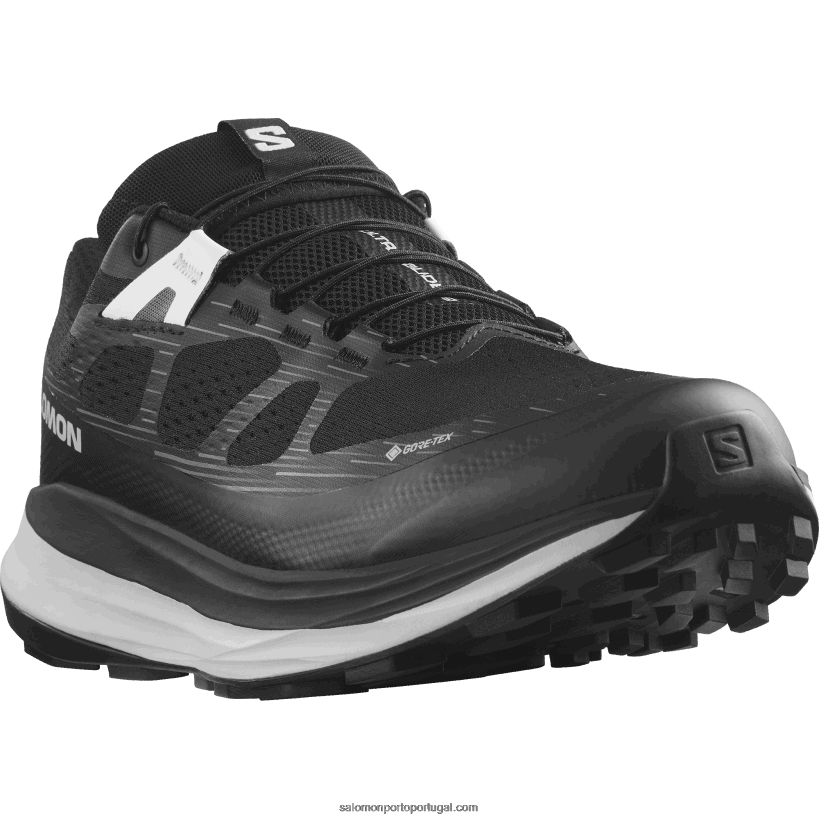 Salomon tênis de corrida masculino - ultra glide 2 gore-tex 04D6V81443 preto/rocha lunar/branco