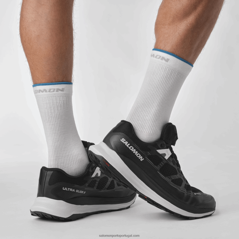 Salomon tênis de corrida masculino - ultra glide 2 gore-tex 04D6V81443 preto/rocha lunar/branco