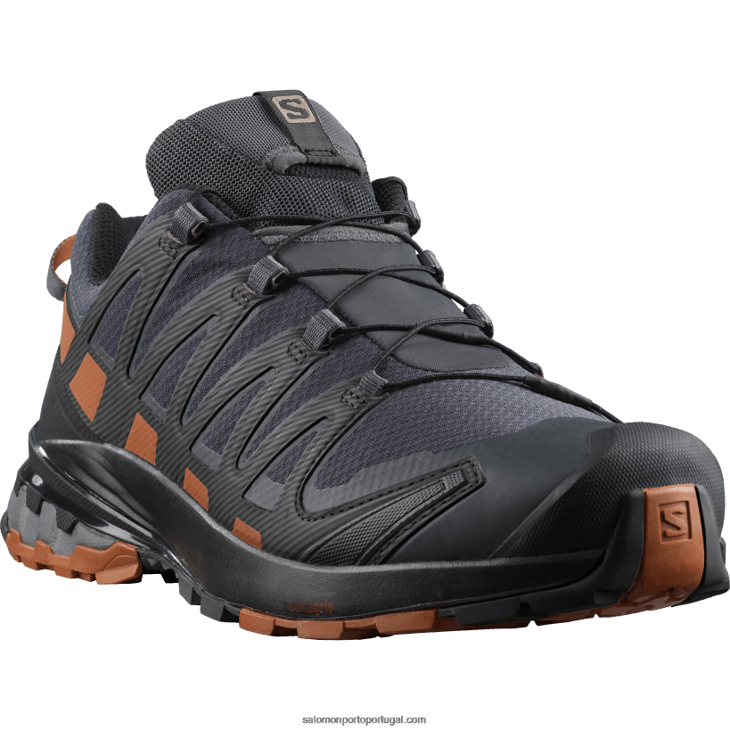 Salomon tênis de corrida masculino - xa pro 3d v8 gore-tex 04D6V81481 ébano/caramelo café/preto