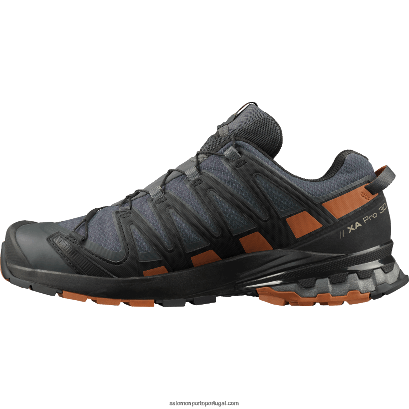 Salomon tênis de corrida masculino - xa pro 3d v8 gore-tex 04D6V81481 ébano/caramelo café/preto