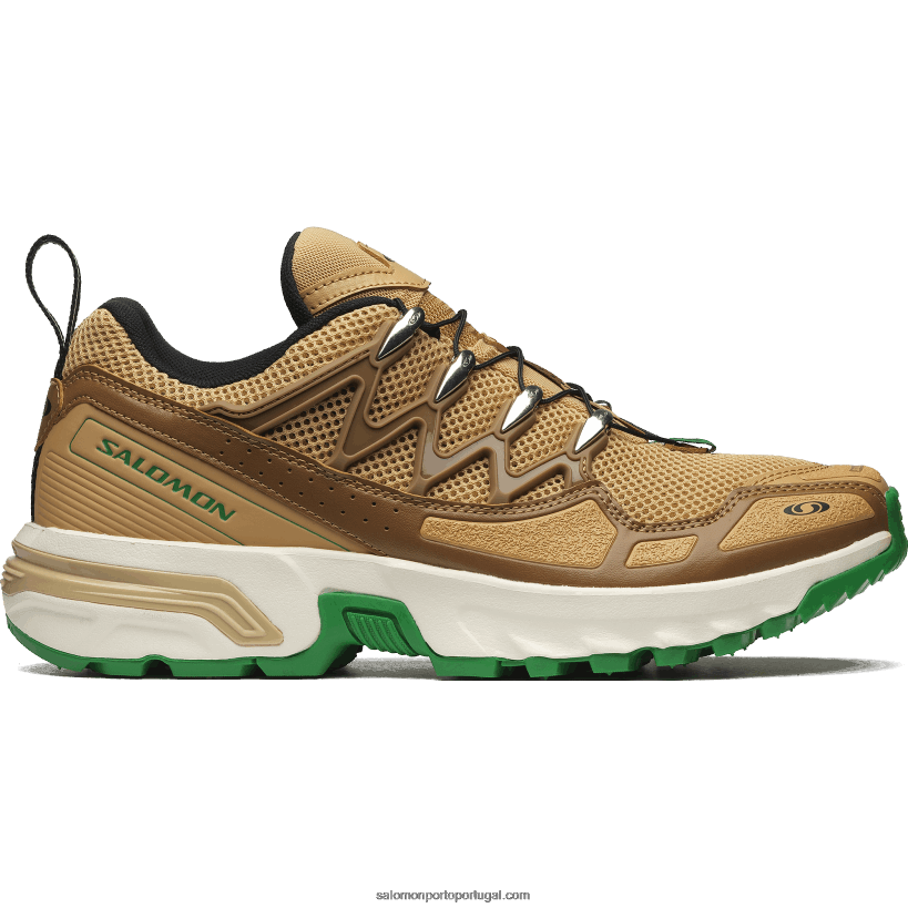 Salomon sapatos esportivos masculinos - acs + og 04D6V869 caramelo/borracha/verde alegre