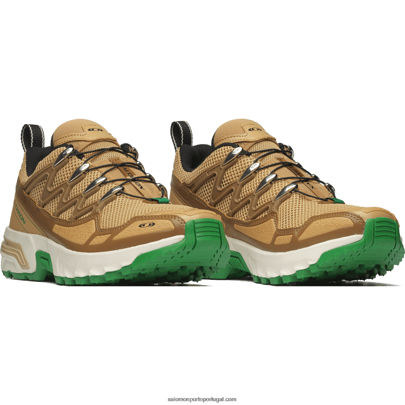 Salomon sapatos esportivos masculinos - acs + og 04D6V869 caramelo/borracha/verde alegre
