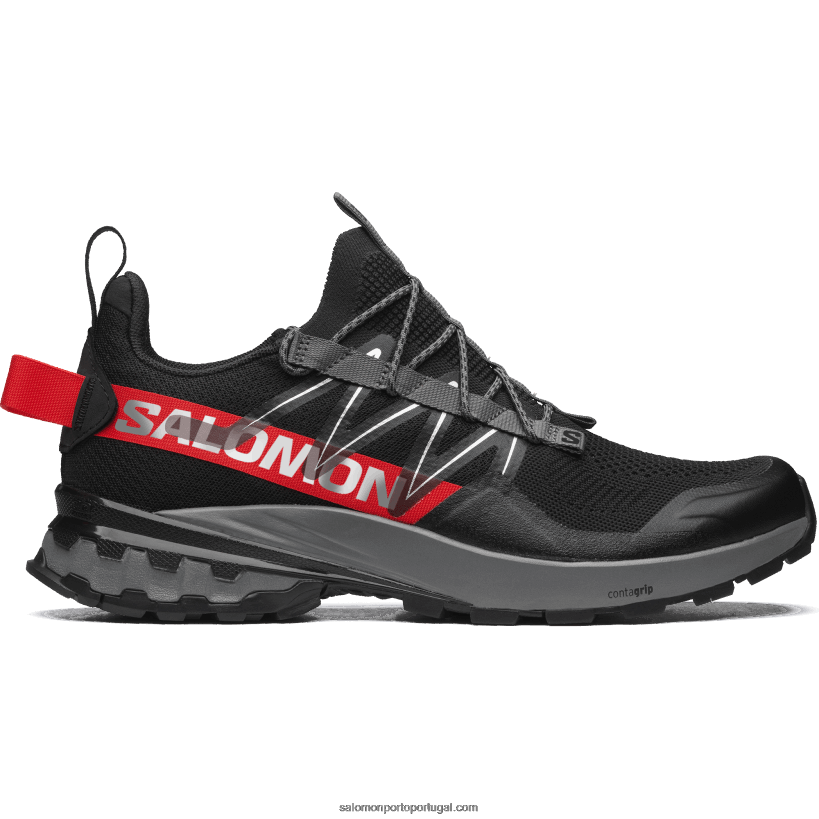 Salomon sapatos esportivos masculinos - capa xa 04D6V8212 preto/sombra tranquila/tomate cereja