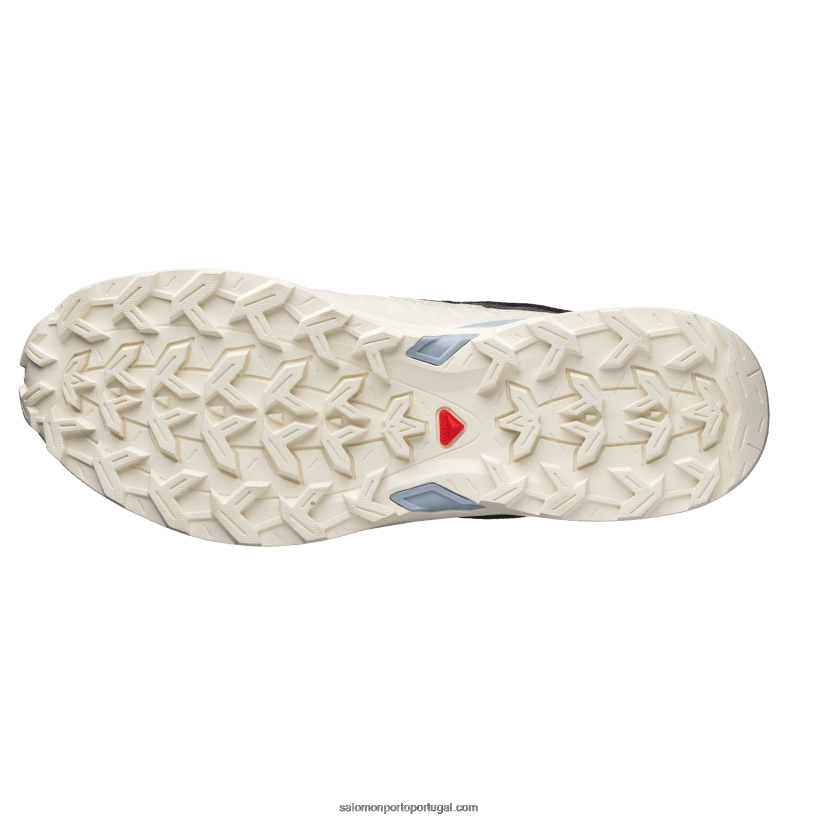 Salomon sapatos esportivos masculinos - couro baixo abrigo 04D6V8173 ameixa de chocolate/gelo de baunilha/azul zen