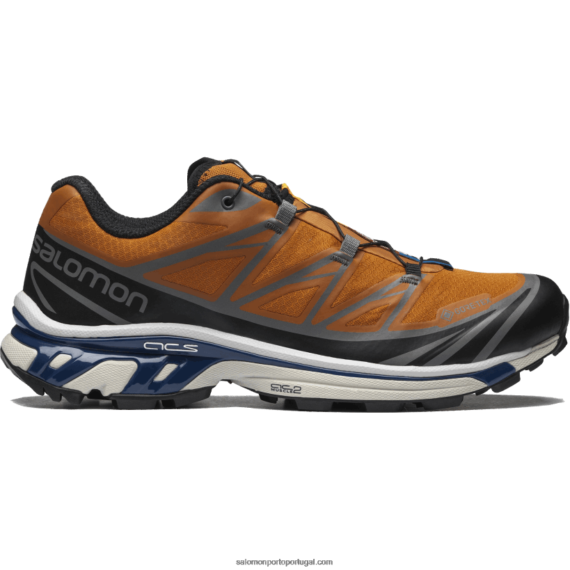 Salomon sapatos esportivos masculinos - utilitário xt-6 gore-tex 04D6V8127 marmelada/preta/peônia azul marinho