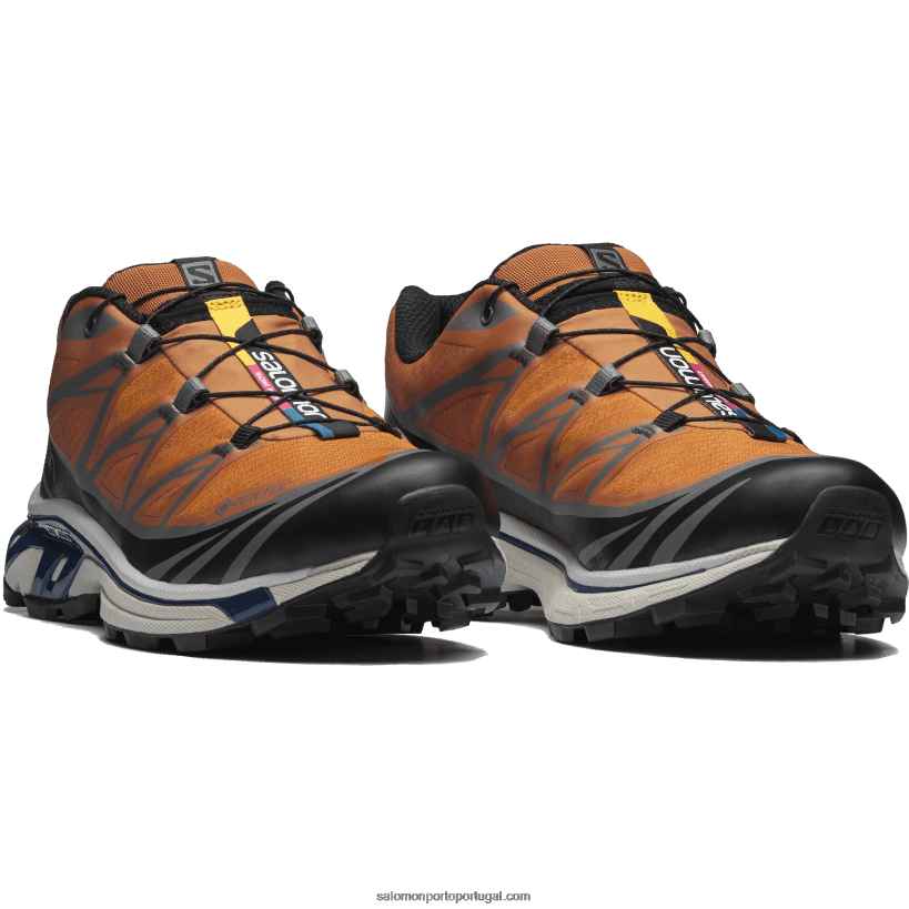 Salomon sapatos esportivos masculinos - utilitário xt-6 gore-tex 04D6V8127 marmelada/preta/peônia azul marinho